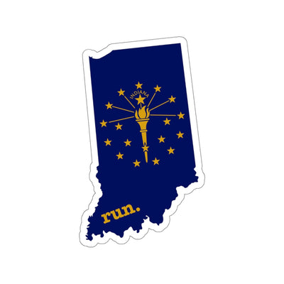 Run Indiana Stickers (Flag)