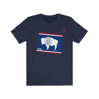 Run Wyoming Men's / Unisex T-Shirt (Flag)