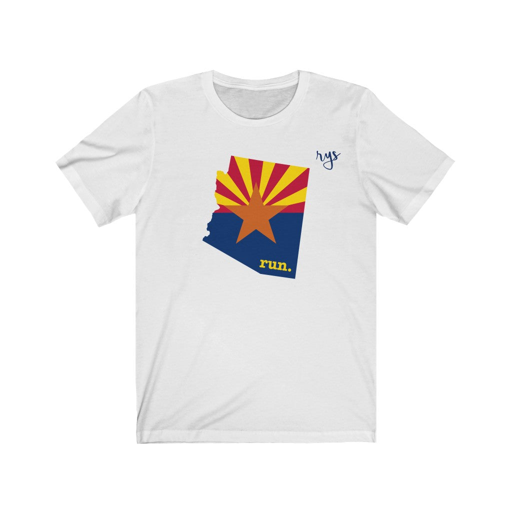 Run Arizona Men's / Unisex T-Shirt (Flag)