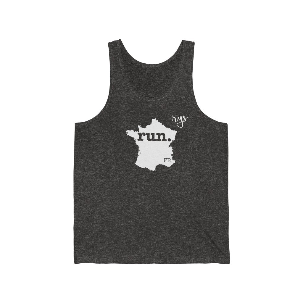 Run France Men's / Unisex Tank Top (Solid)