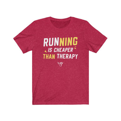 Running Is Cheaper Than Therapy Men's / Unisex T-Shirt