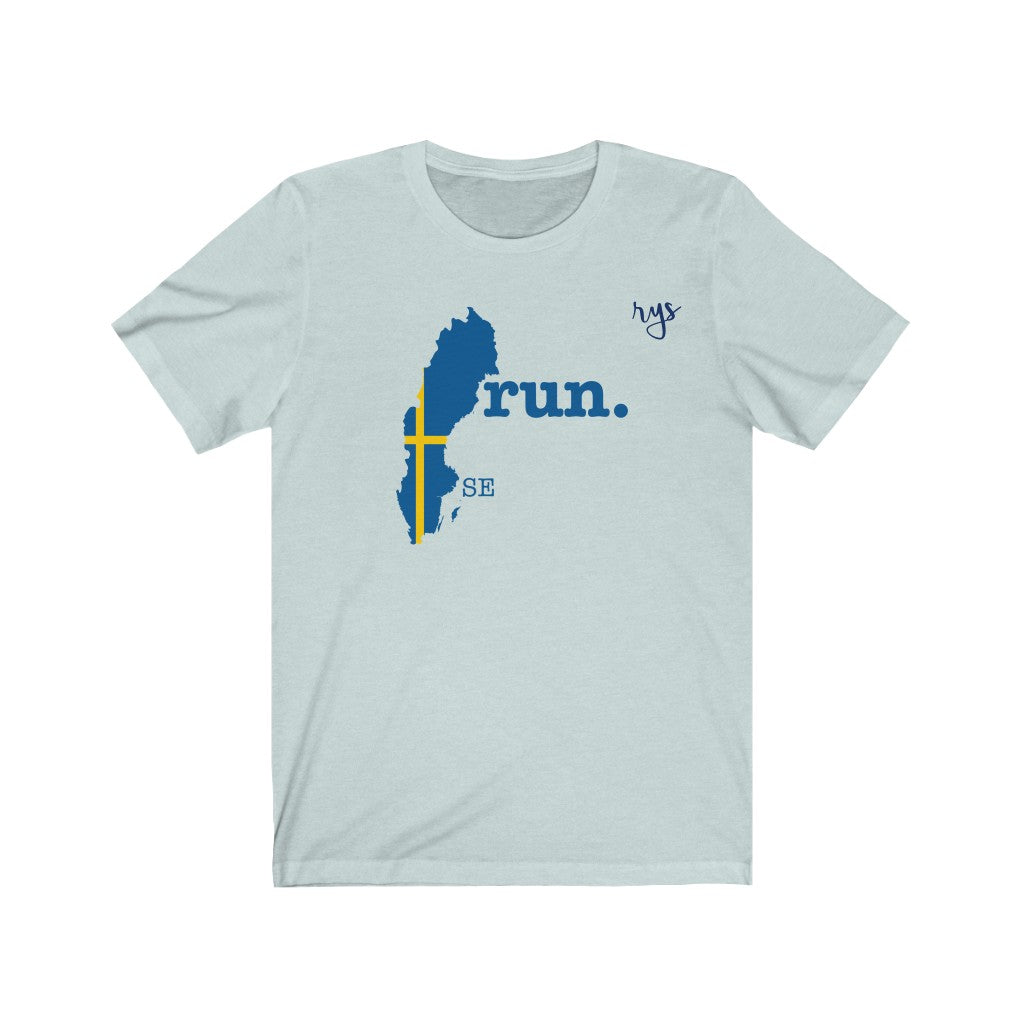 Run Sweden Men's / Unisex T-Shirt (Flag)