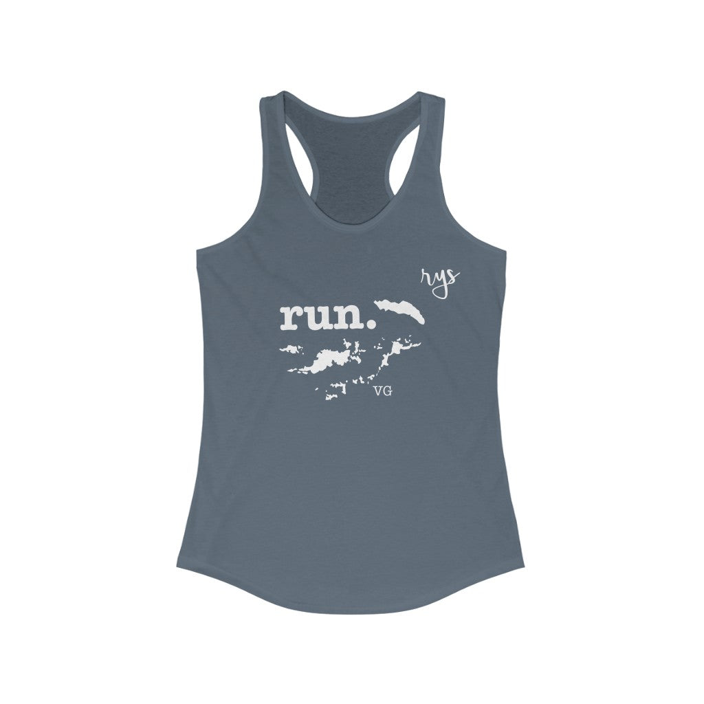 Run British Virgin Islands Women's Racerback Tank (Solid)