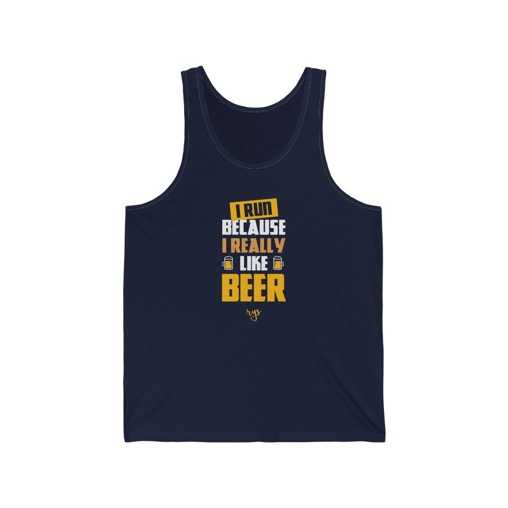 Run For Beer Men's / Unisex Tank Top