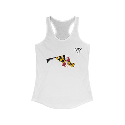 Run Maryland Women's Racerback Tank (Flag)