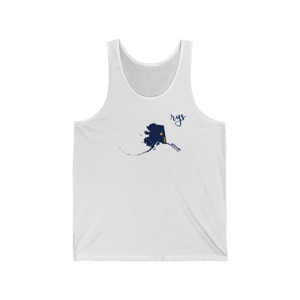 Run Alaska Men's / Unisex Tank Top (Flag)