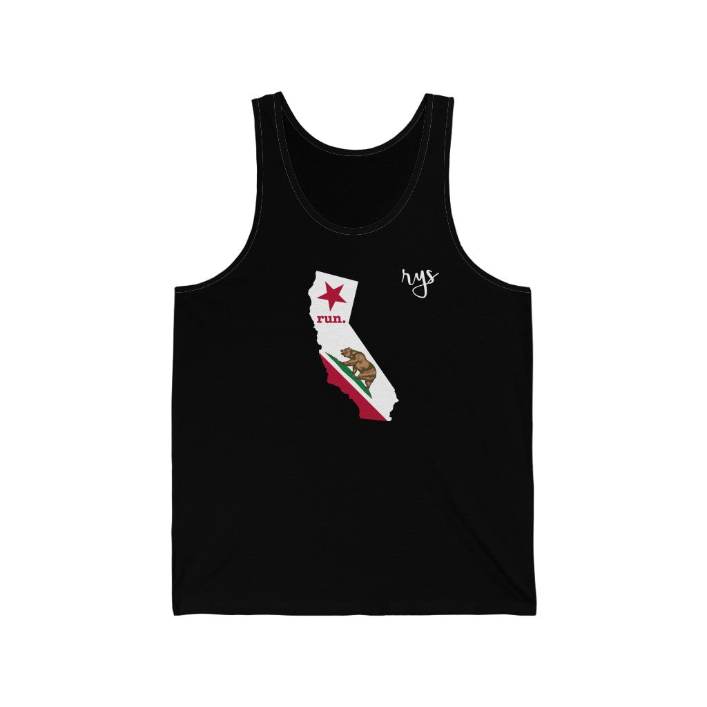 Run California Men's / Unisex Tank Top (Flag)