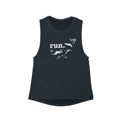 Run British Virgin Islands Women's Scoop Muscle Tank (Solid)