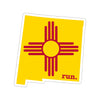 Run New Mexico Stickers (Flag)