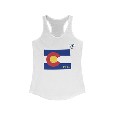 Run Colorado Women's Racerback Tank (Flag)
