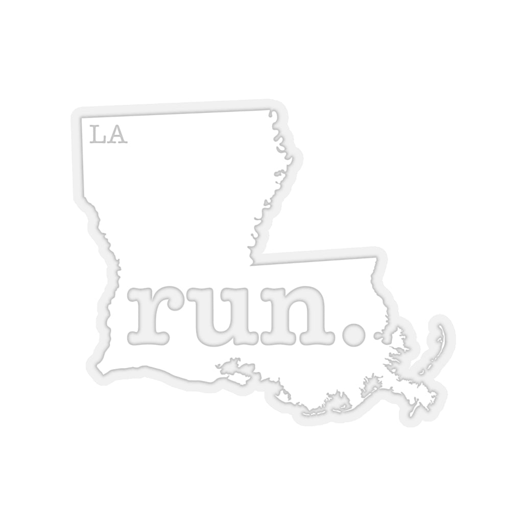 Run Louisiana Stickers (Solid)