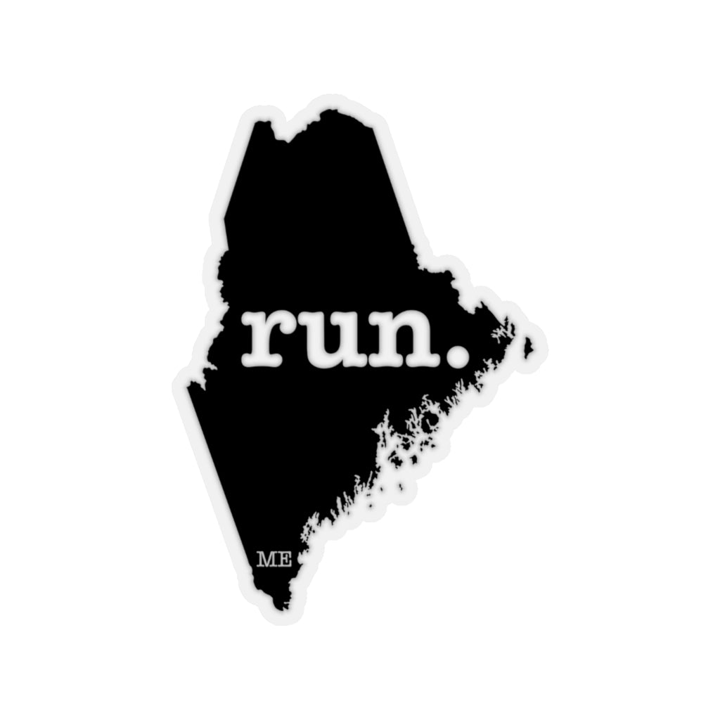 Run Maine Stickers (Solid)