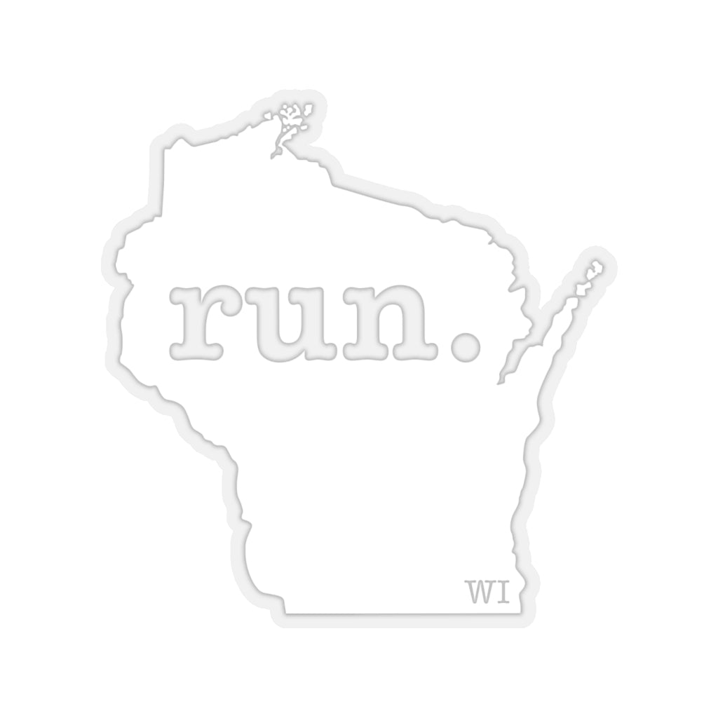 Run Wisconsin Stickers (Solid)