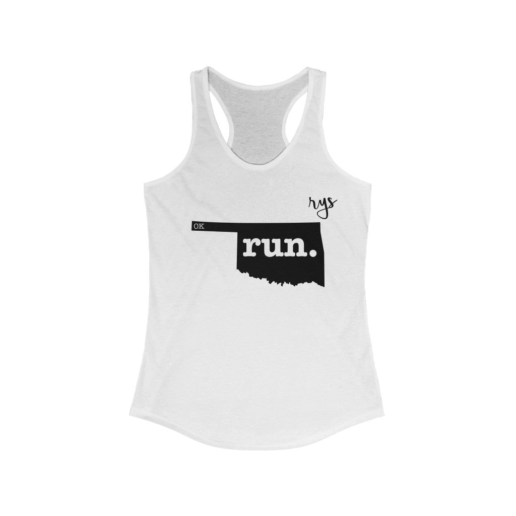 Run Oklahoma Women's Racerback Tank (Solid)