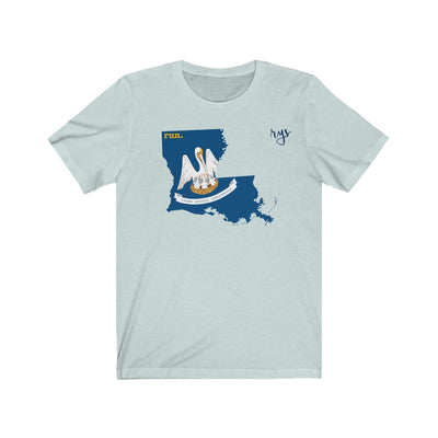 Run Louisiana Men's / Unisex T-Shirt (Flag)
