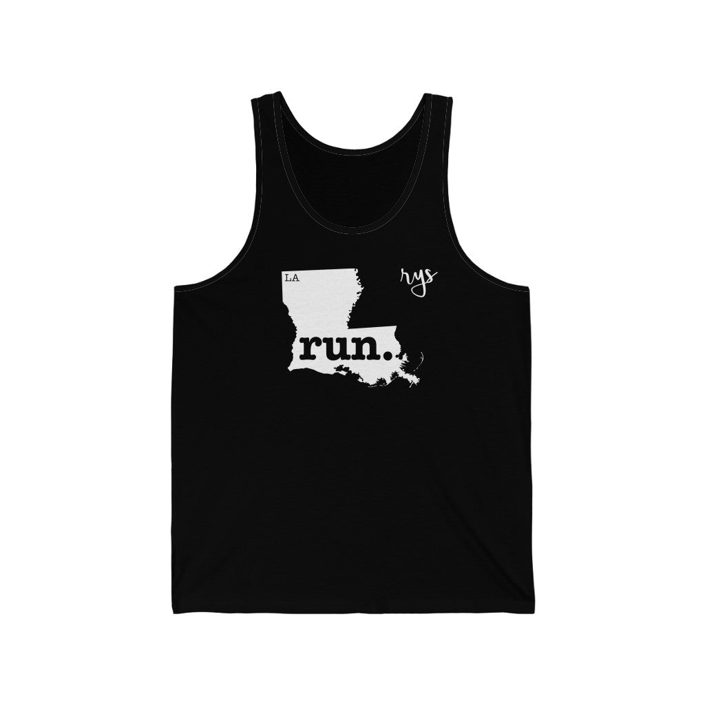 Run Louisiana Men's / Unisex Tank Top (Solid)