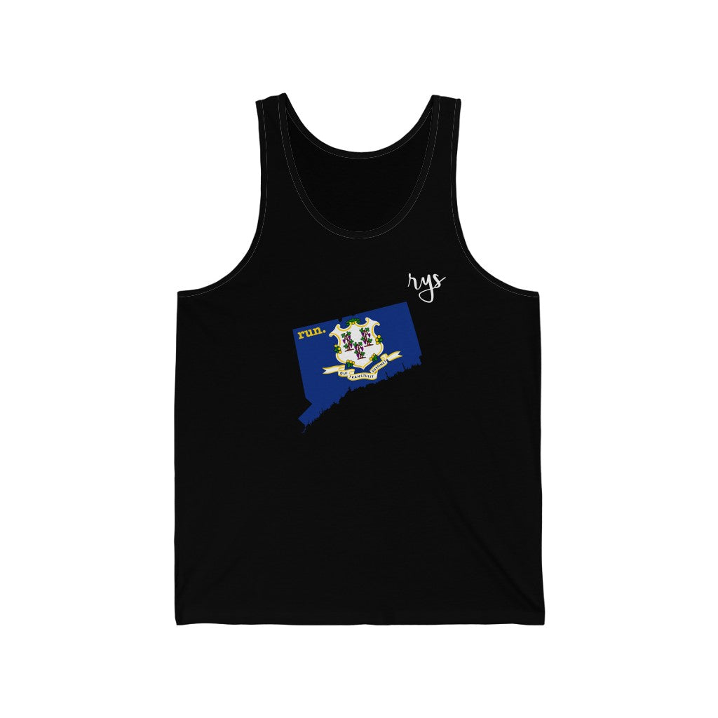 Run Connecticut Men's / Unisex Tank Top (Flag)
