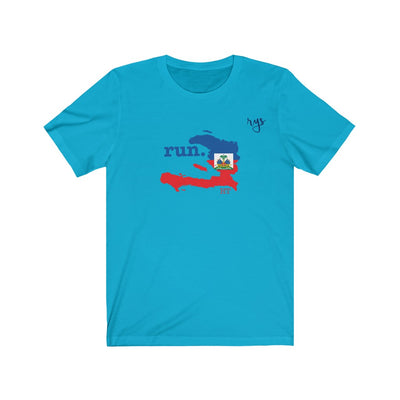 Run Haiti Men's / Unisex T-Shirt (Flag)
