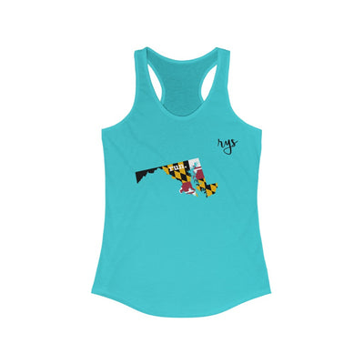 Run Maryland Women's Racerback Tank (Flag)