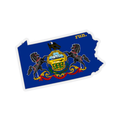 Run Pennsylvania  Stickers (Flag)