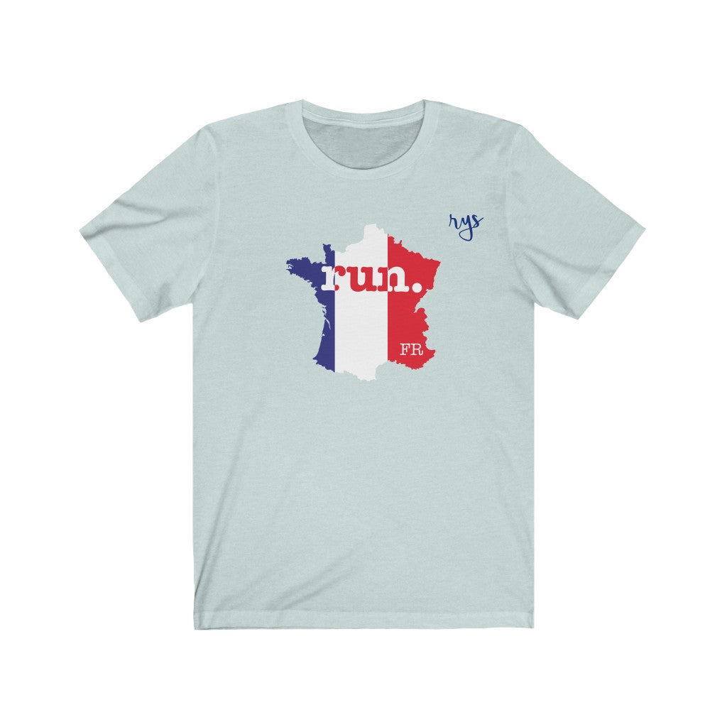 Run France Men's / Unisex T-Shirt (Flag)