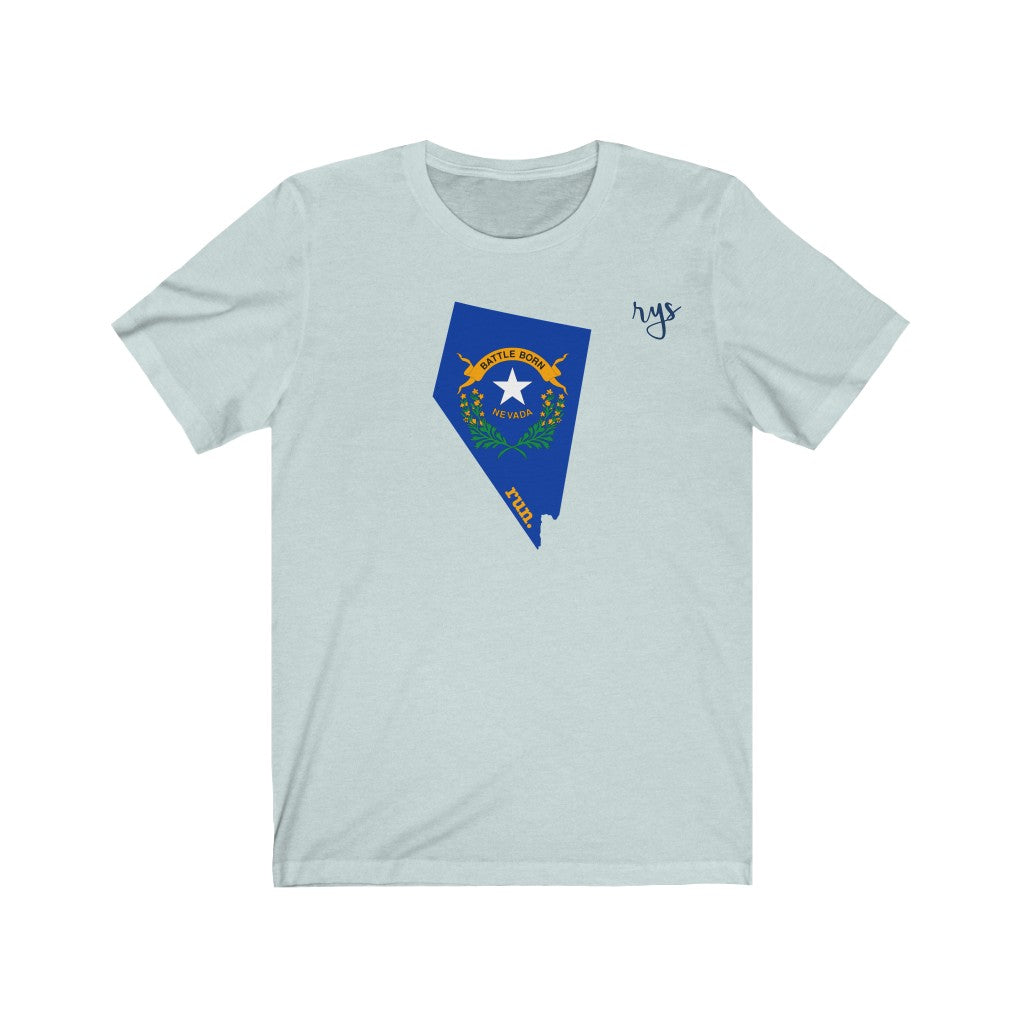 Run Nevada Men's / Unisex T-Shirt (Flag)