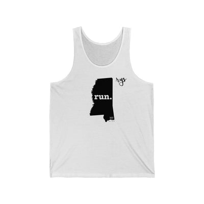 Run Mississippi Men's / Unisex Tank Top (Solid)