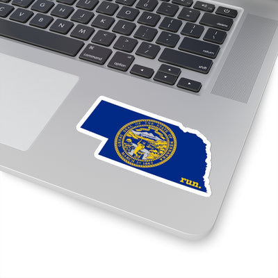 Run Nebraska Stickers (Flag)