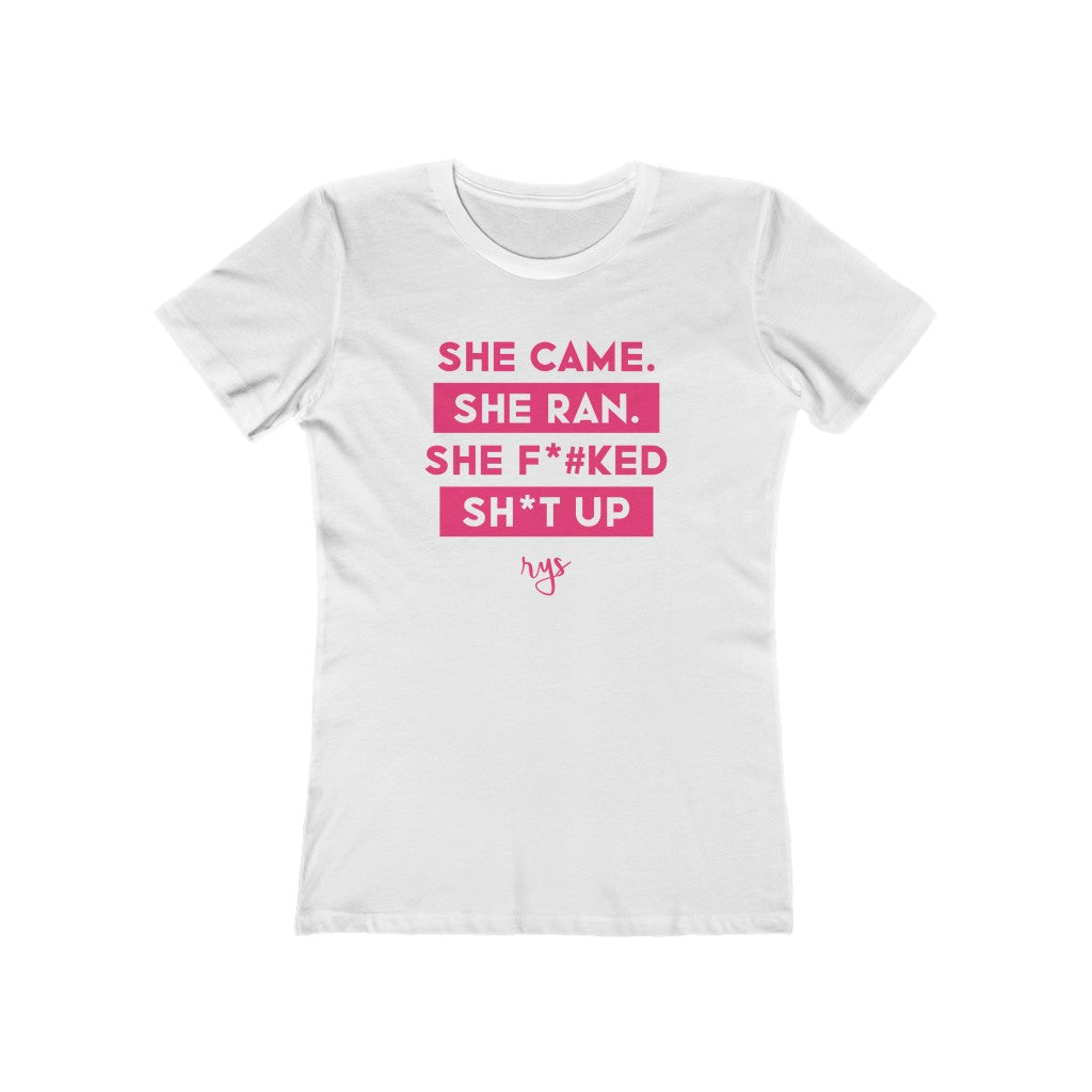 She Came She Ran Women’s T-Shirt