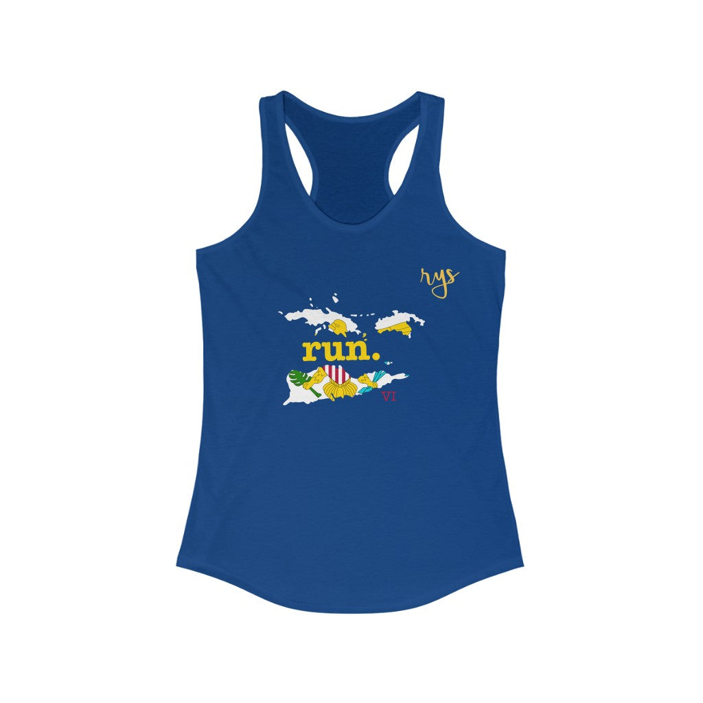 Run US Virgin Islands Women's Racerback Tank (Flag)