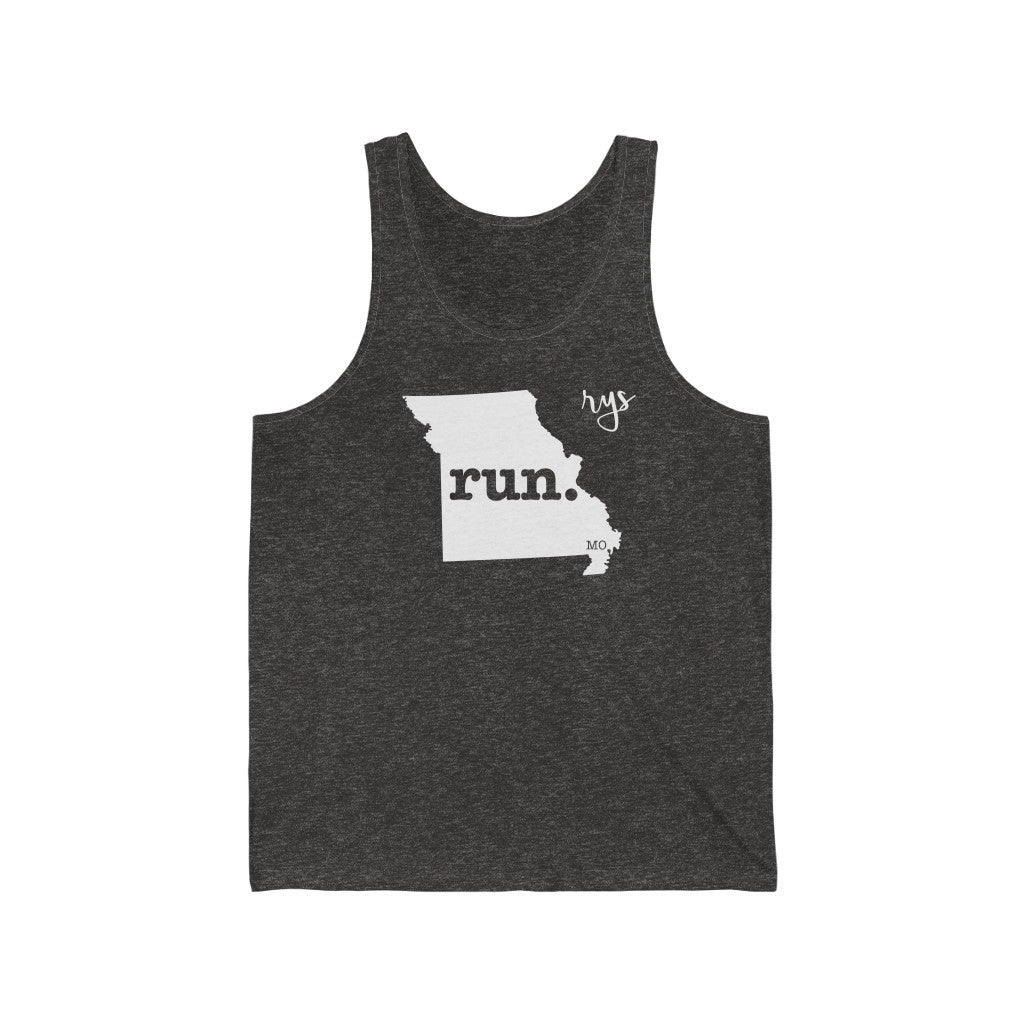 Run Missouri Men's / Unisex Tank Top (Solid)