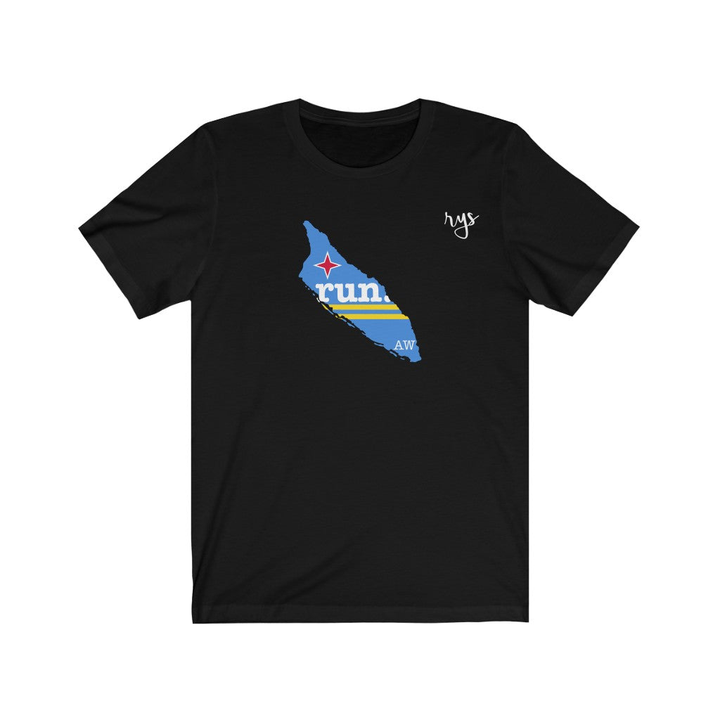 Run Aruba Men's / Unisex T-Shirt (Flag)