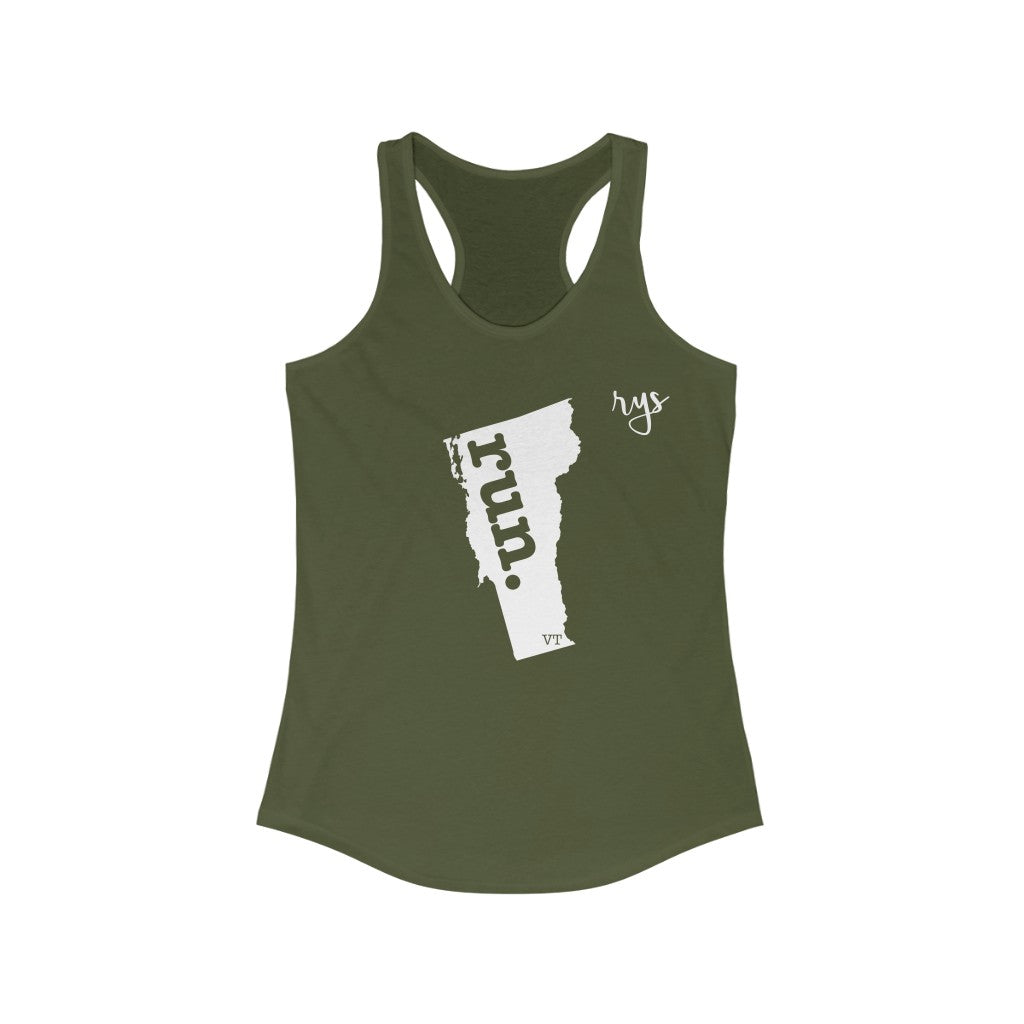 Run Vermont Women's Racerback Tank (Solid)