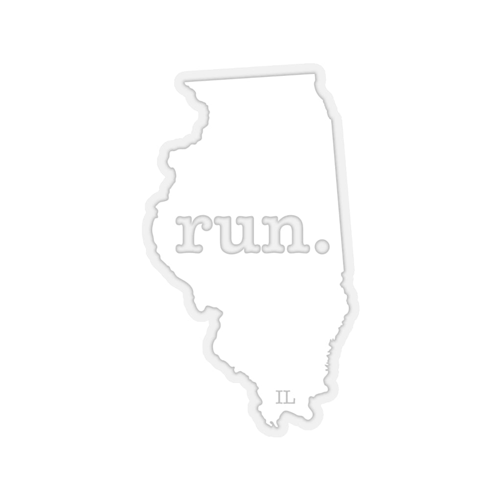 Run Illinois Stickers (Solid)