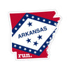 Run Arkansas Stickers (Flag)